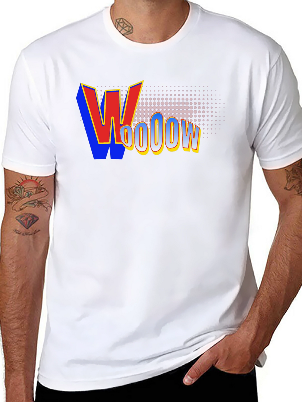 Woow Comic Style Graphic T-Shirt