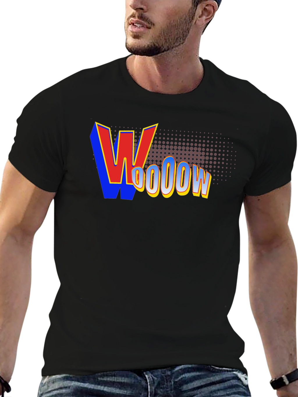 Woow Comic Style Graphic T-Shirt