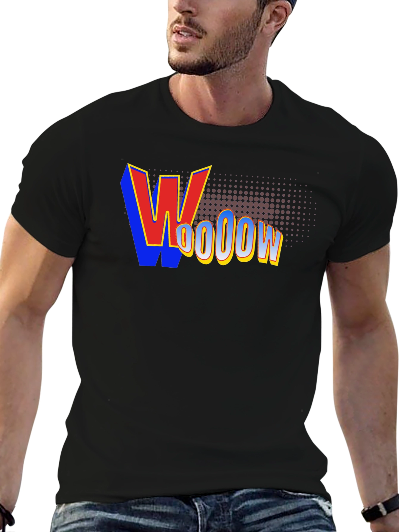 Woow Comic Style Graphic T-Shirt