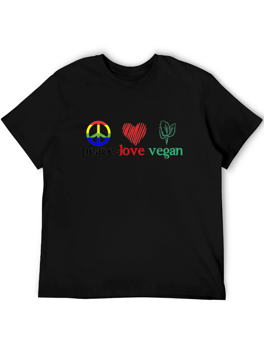 Peace Love Vegan Graphic Tee