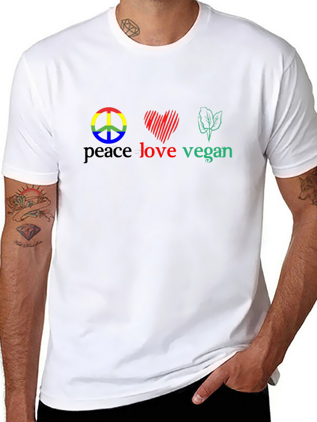Peace Love Vegan Graphic Tee