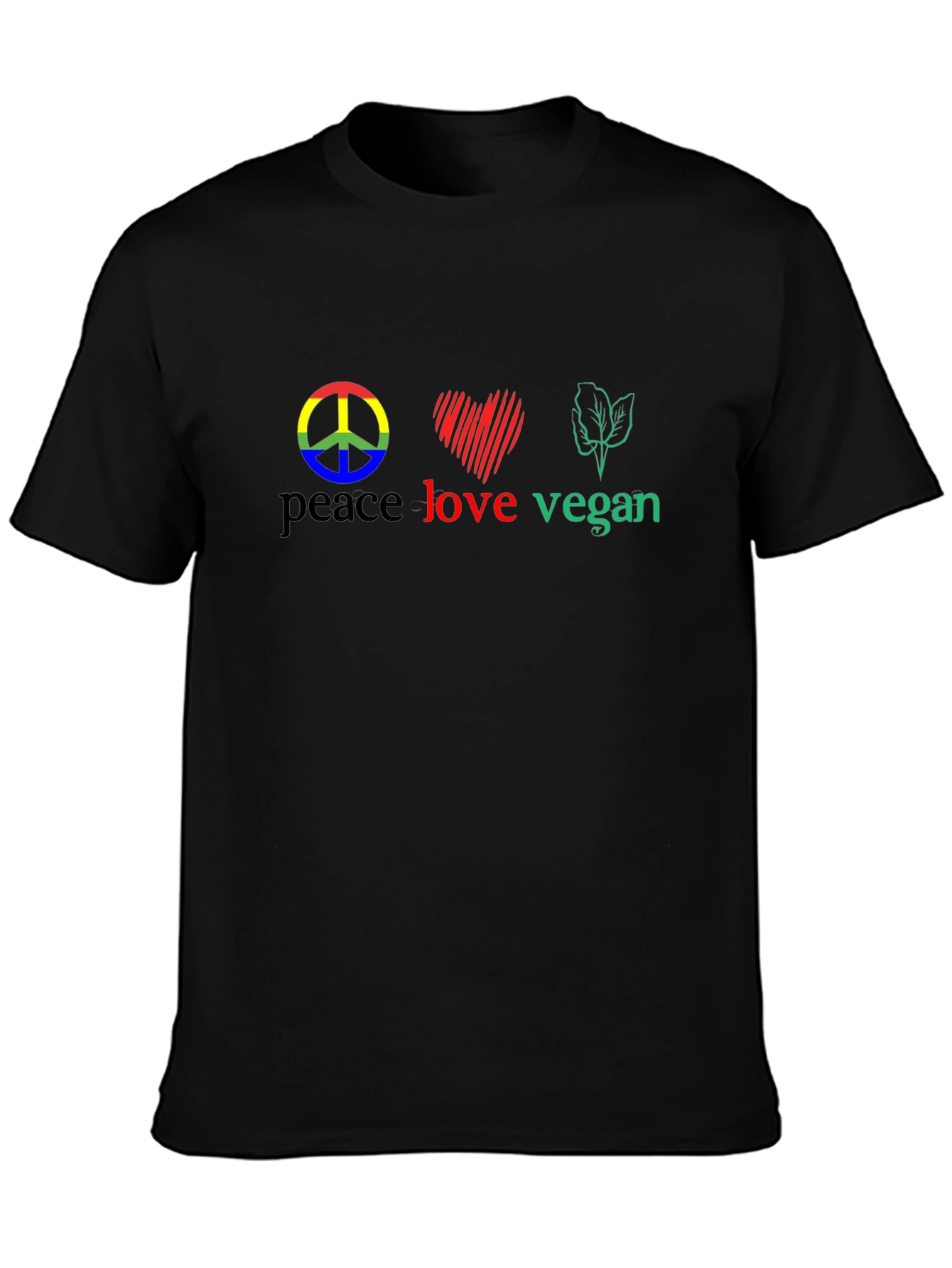 Peace Love Vegan Graphic Tee