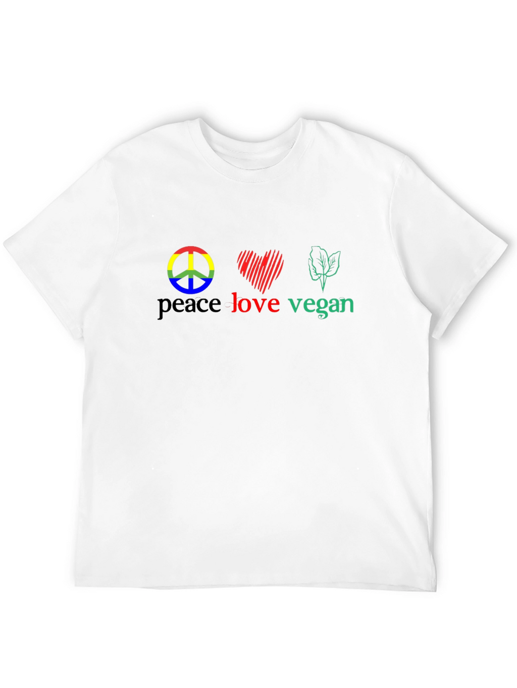 Peace Love Vegan Graphic Tee