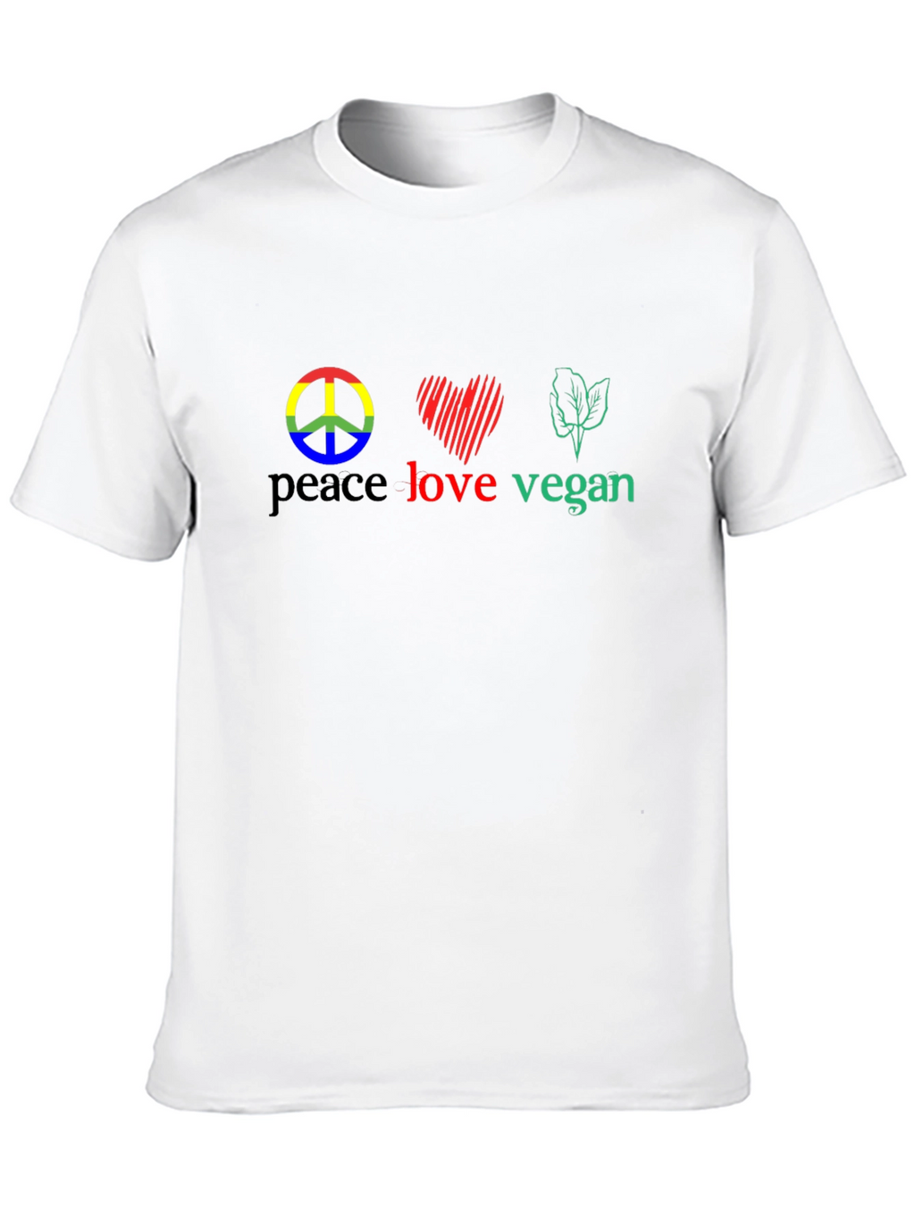 Peace Love Vegan Graphic Tee