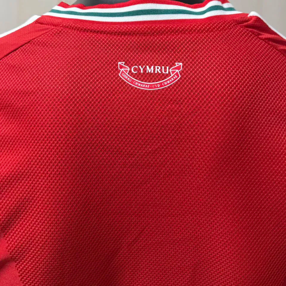 2026/27 Wales Home Red Player Version Soccer Jersey Detail 2