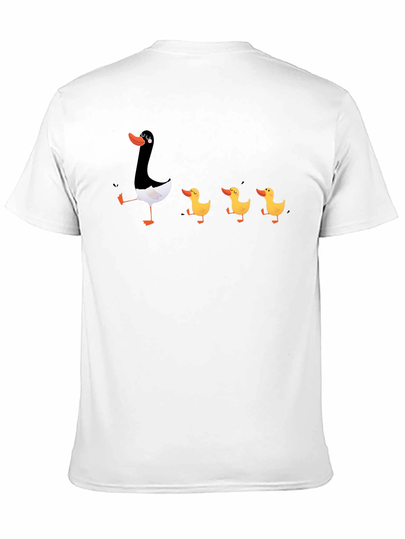 Duck Family Graphic T-Shirt - Quirky Black Tee