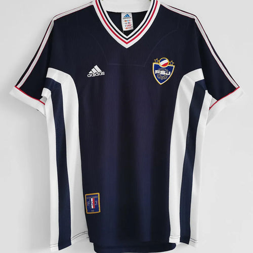 1998 Yugoslavia Home Blue Retro Soccer Jersey Front