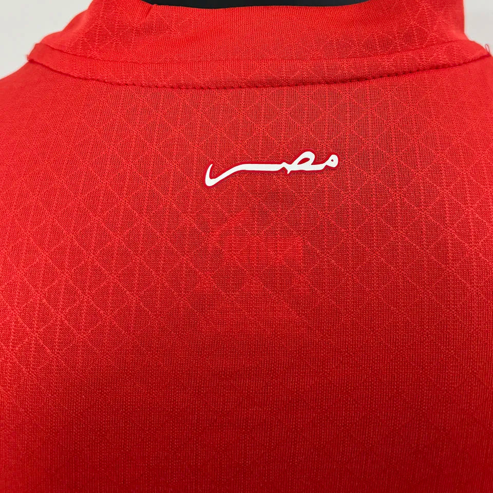 2025 Egypt Home Red Player Version Soccer Jersey Detail 2