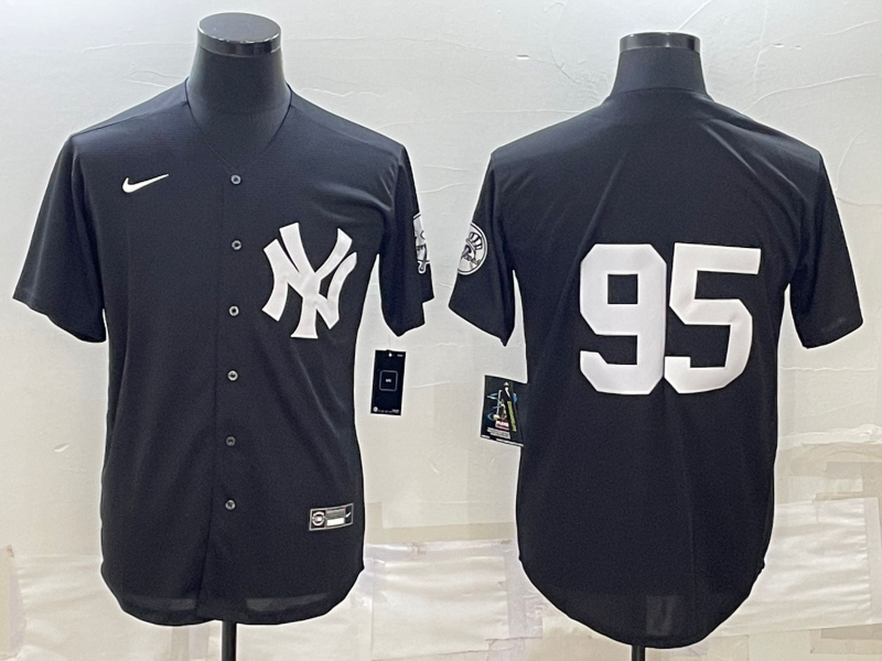 Men's New York Yankees Oswaldo Cabrera #95 Black Replica Player Name Jerseys