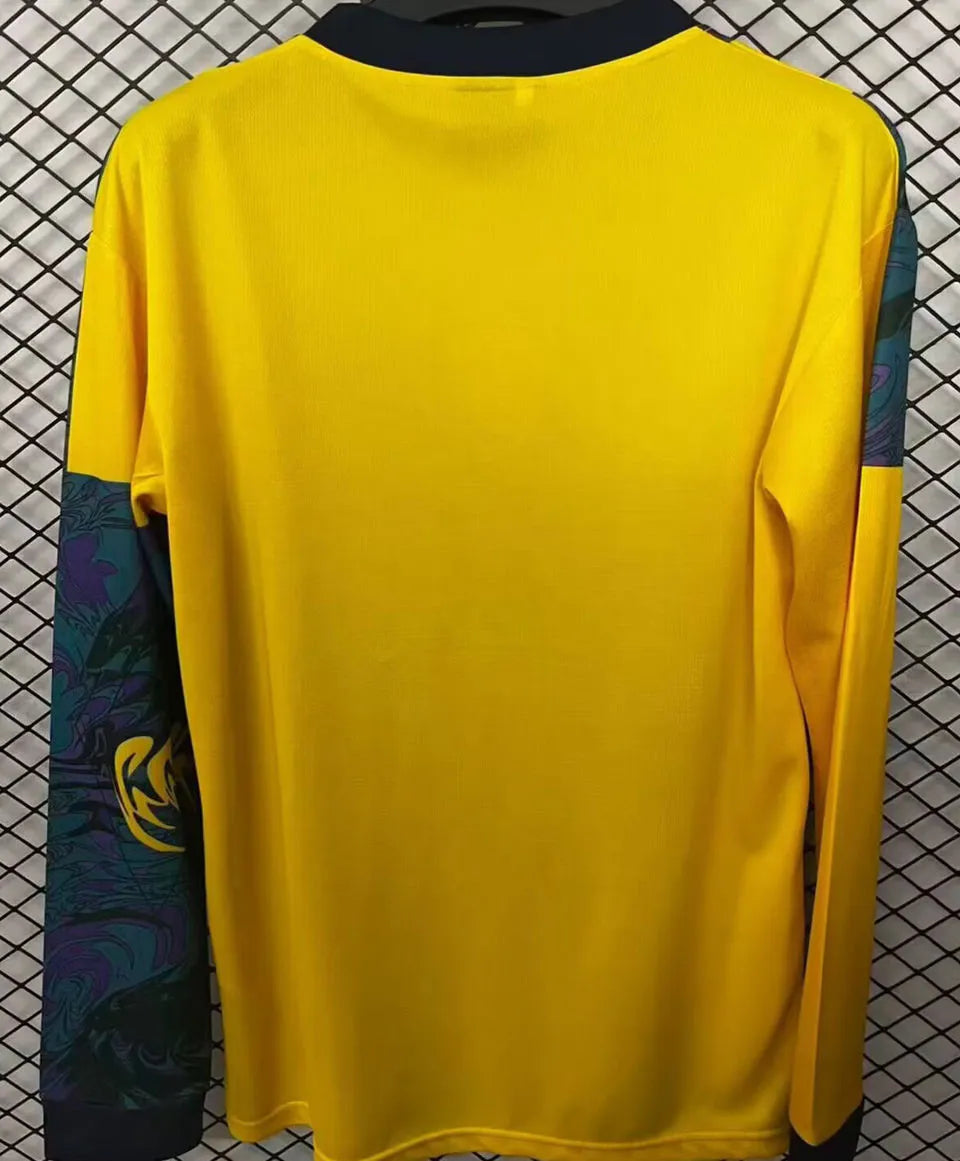 1995 England Goalkeeper Retro Long Sleeve Jersey Back