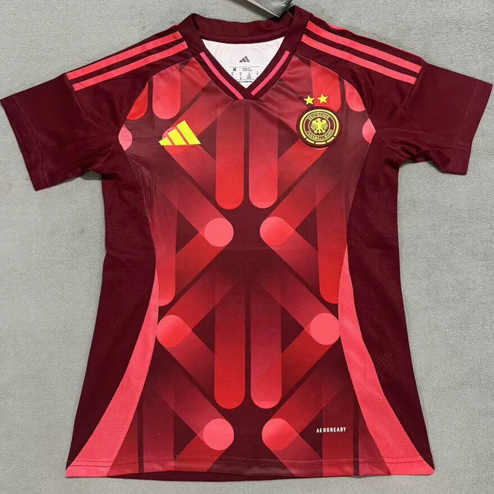 2025/26 Germany Away Red Women Soccer Jersey 女 (2 Star 两星） Front
