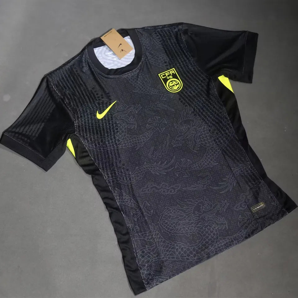 2024/25 China Black Dragon Player Version Soccer Jersey Detail 4