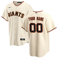 Men's San Francisco Giants Cream Home Replica Custom Jerseys