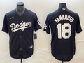 Men's Los Angeles Dodgers Yoshinobu Yamamoto #18 Black Replica Player Jerseys