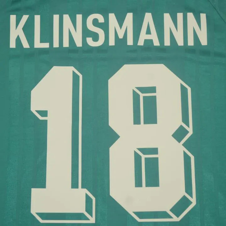 1992 Germany Away Green Retro Soccer Jersey Detail 4
