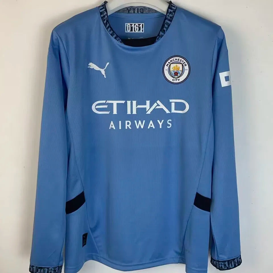 1956 Man City White Red Retro Soccer Jersey Detail 1