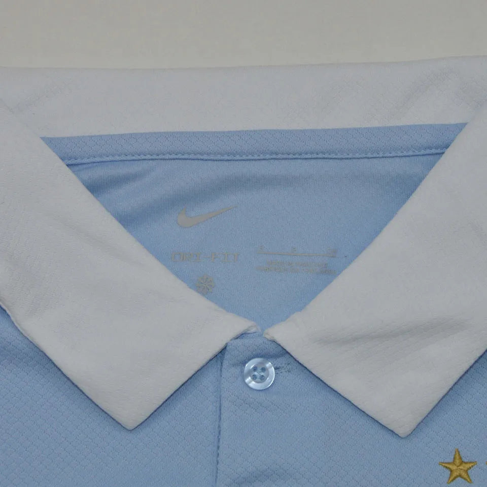 2026/27 Uruguay Home Fans Soccer Jersey (Have Right Patch 有右臂章 金底白字） Detail 3