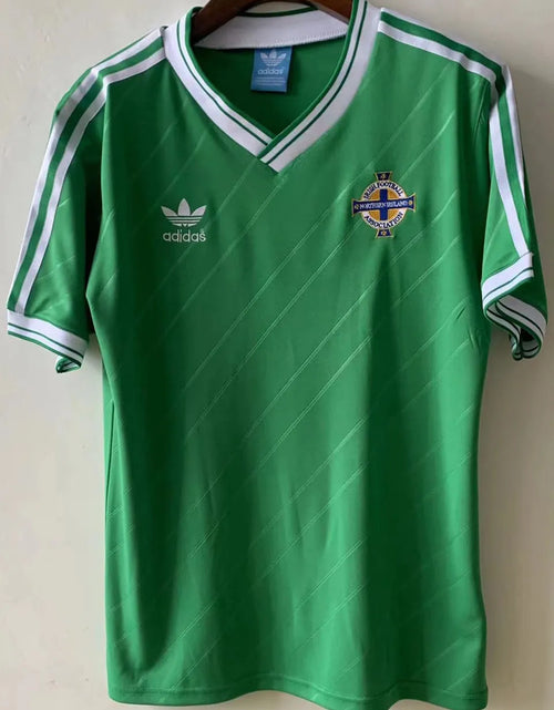 1988 North Ireland Home Green Retro Soccer Jersey Front