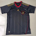 2010 Germany Away Black Retro Soccer Jersey Front