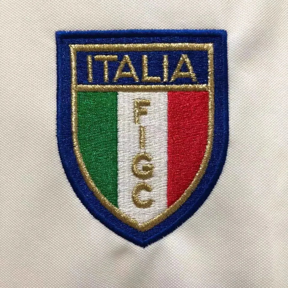 1982 Italy Away White Retro Soccer Jersey Detail 3