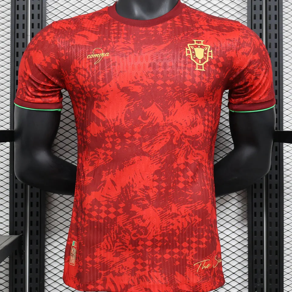 2025 Portugal Special Edition Red Player Version Soccer Jersey Front