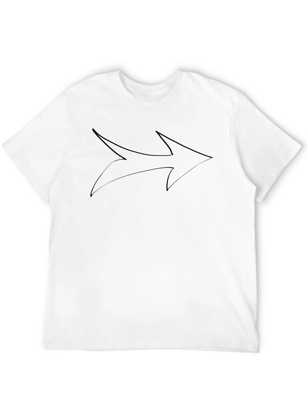 Mens Black Arrow Graphic Tee - Modern Casual Shirt