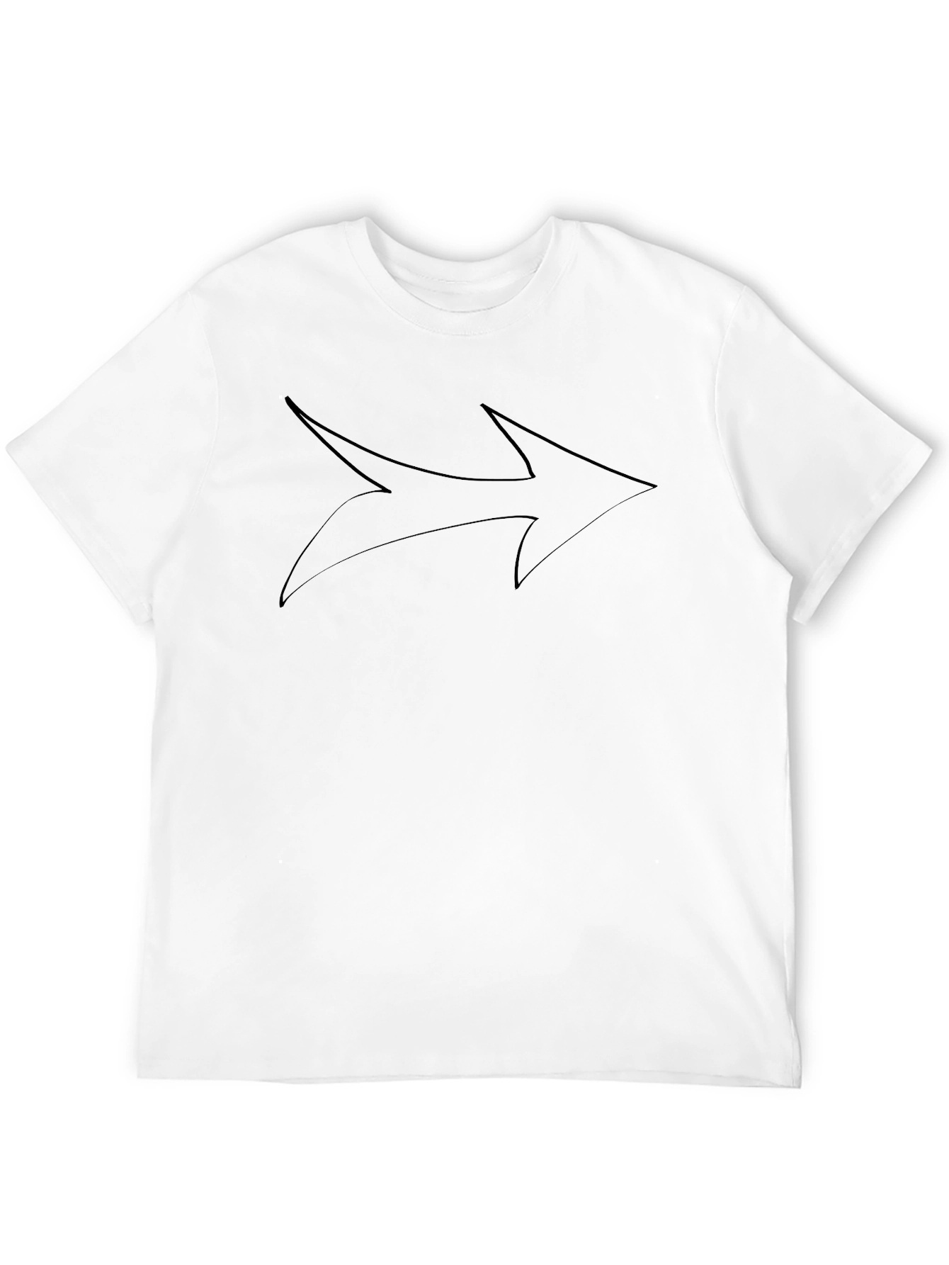 Mens Black Arrow Graphic Tee - Modern Casual Shirt