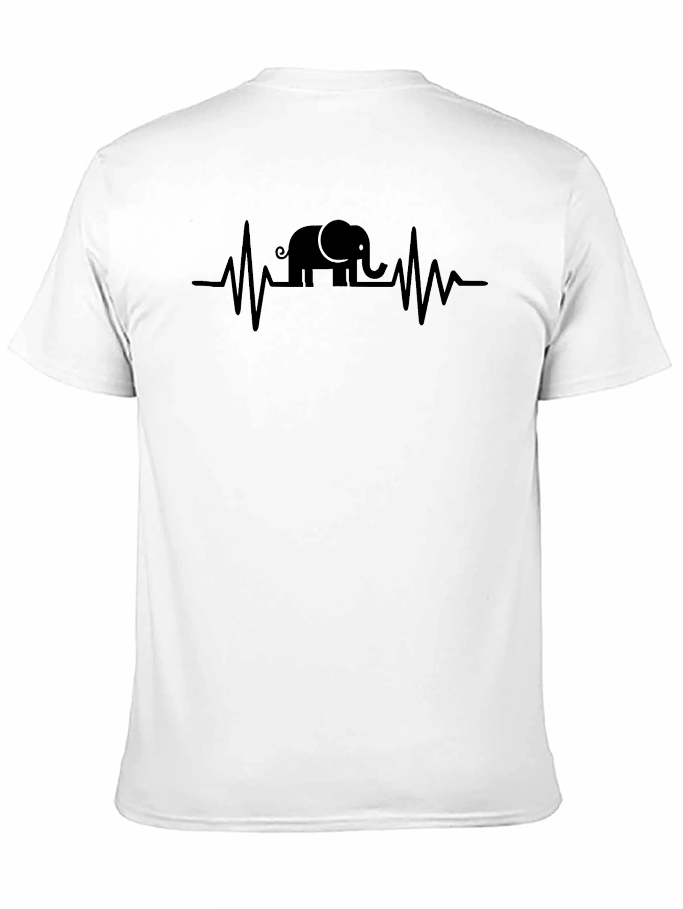 Elephant Heartbeat T-Shirt - Black Graphic Tee