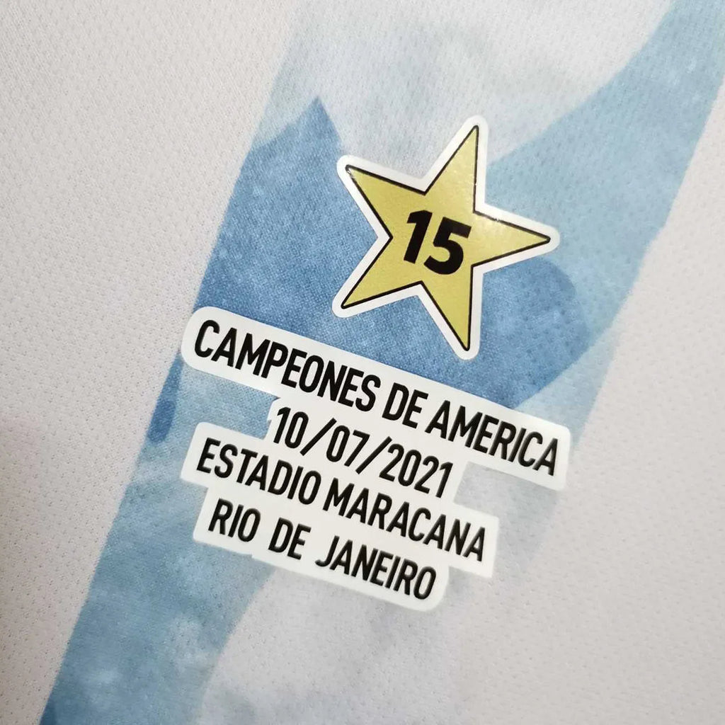 2021 Argentina Copa América Championship Edition 1:1 Fans Jersey 球迷版有胸前15星小字 Detail 2