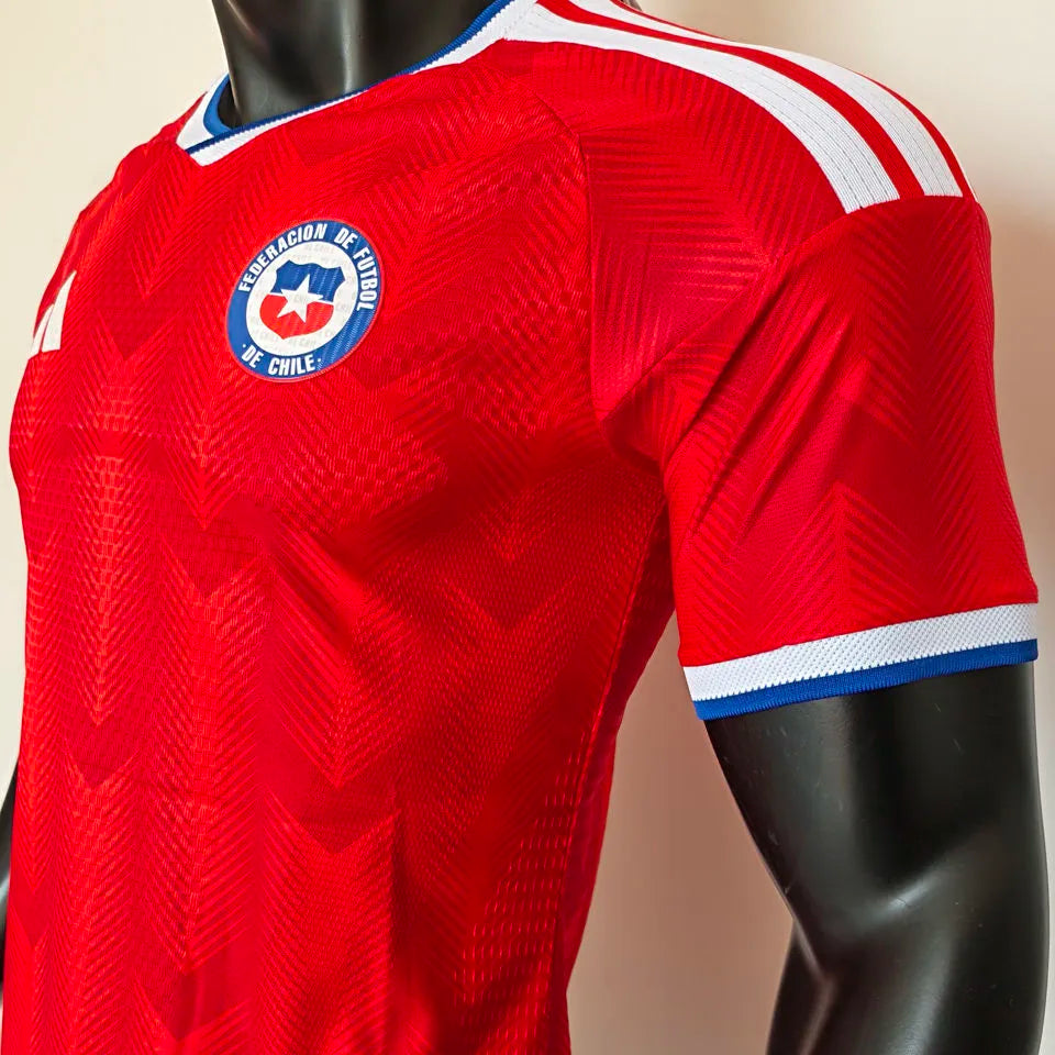 2026/27 Chile Home Red Player Version Soccer Jersey Detail 3