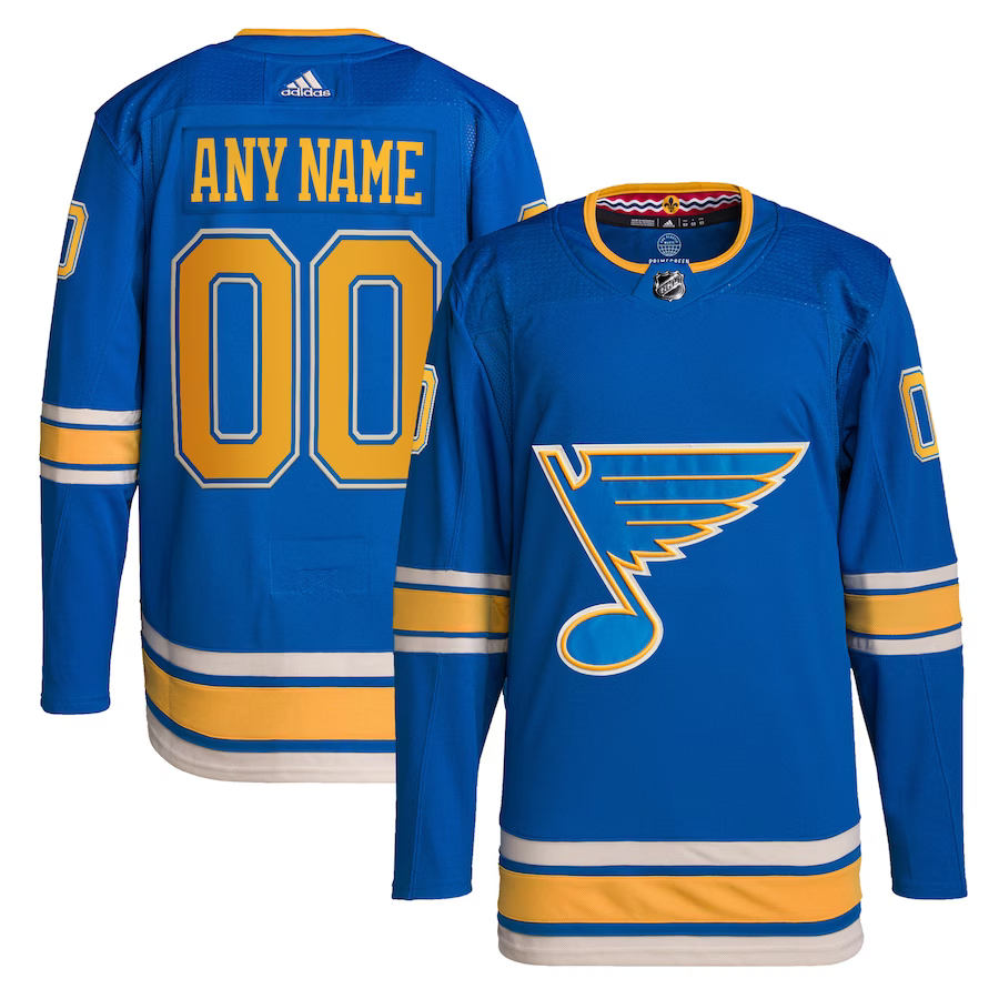 Men's St. Louis Blues Blue Alternate Primegreen Authentic Custom Jerseys