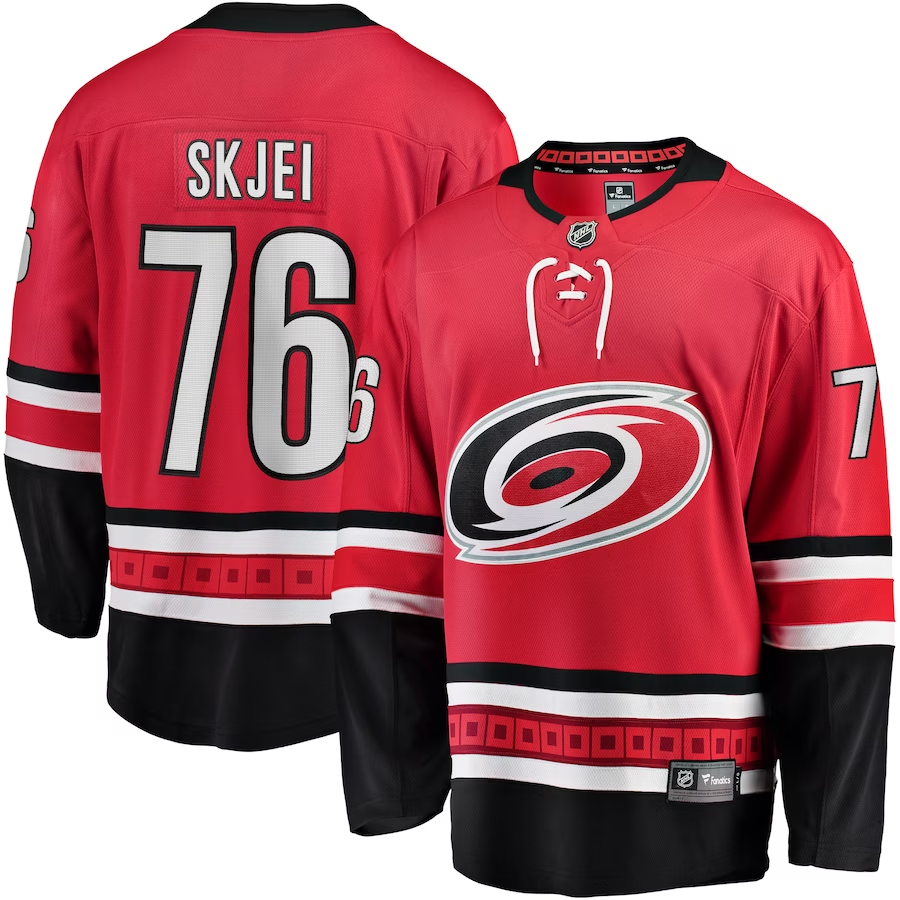 Men's Carolina Hurricanes Brady Skjei #76 Red Home Breakaway Player Jerseys