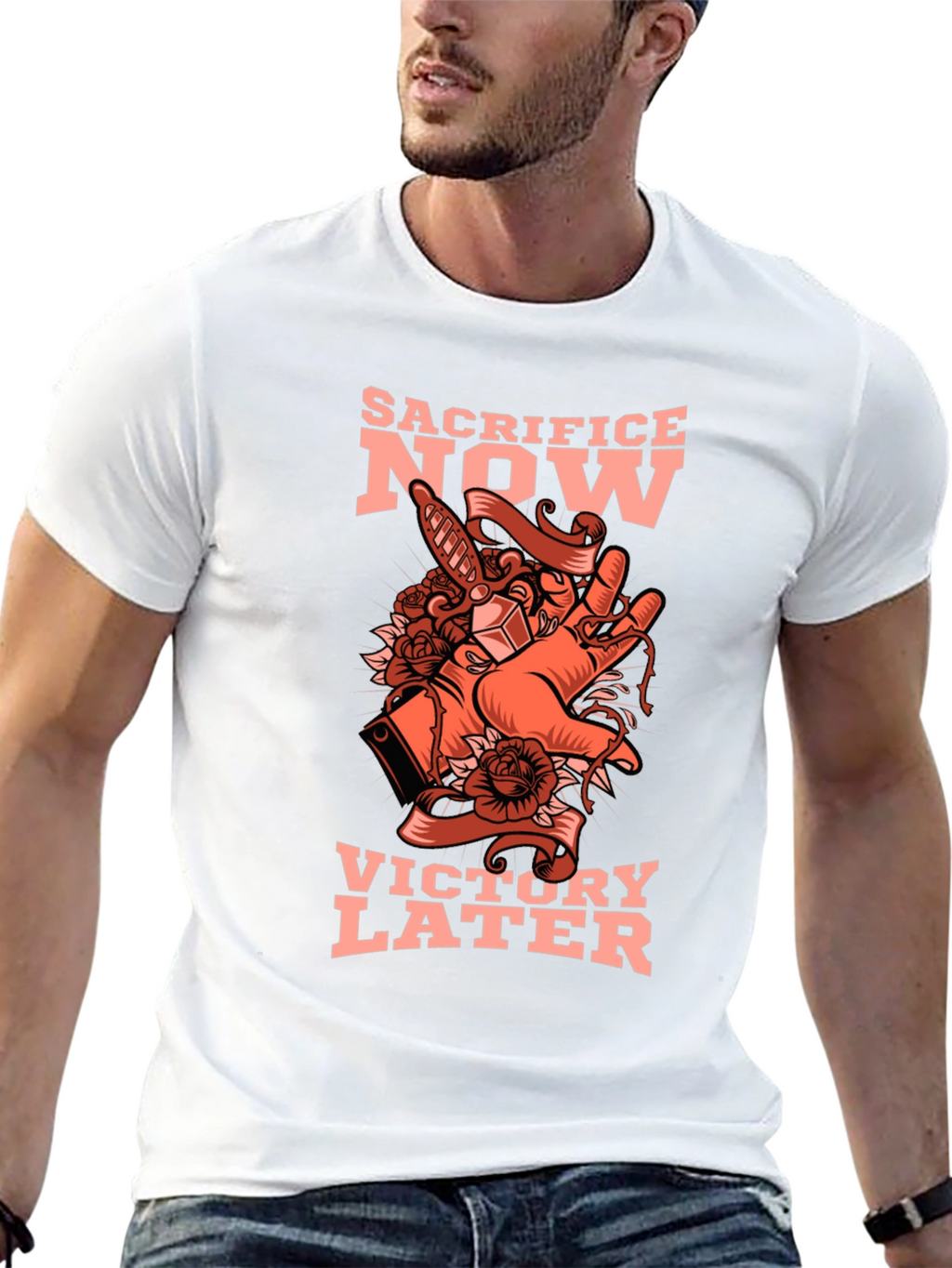 Sacrifice Now Victory Later Graphic Tee