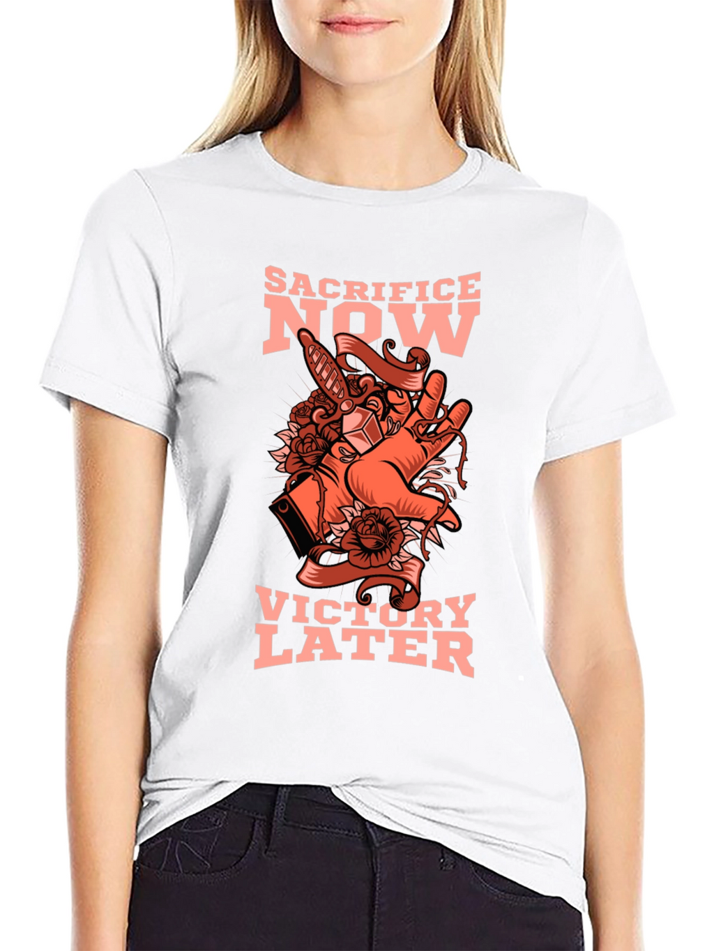 Sacrifice Now Victory Later Graphic Tee
