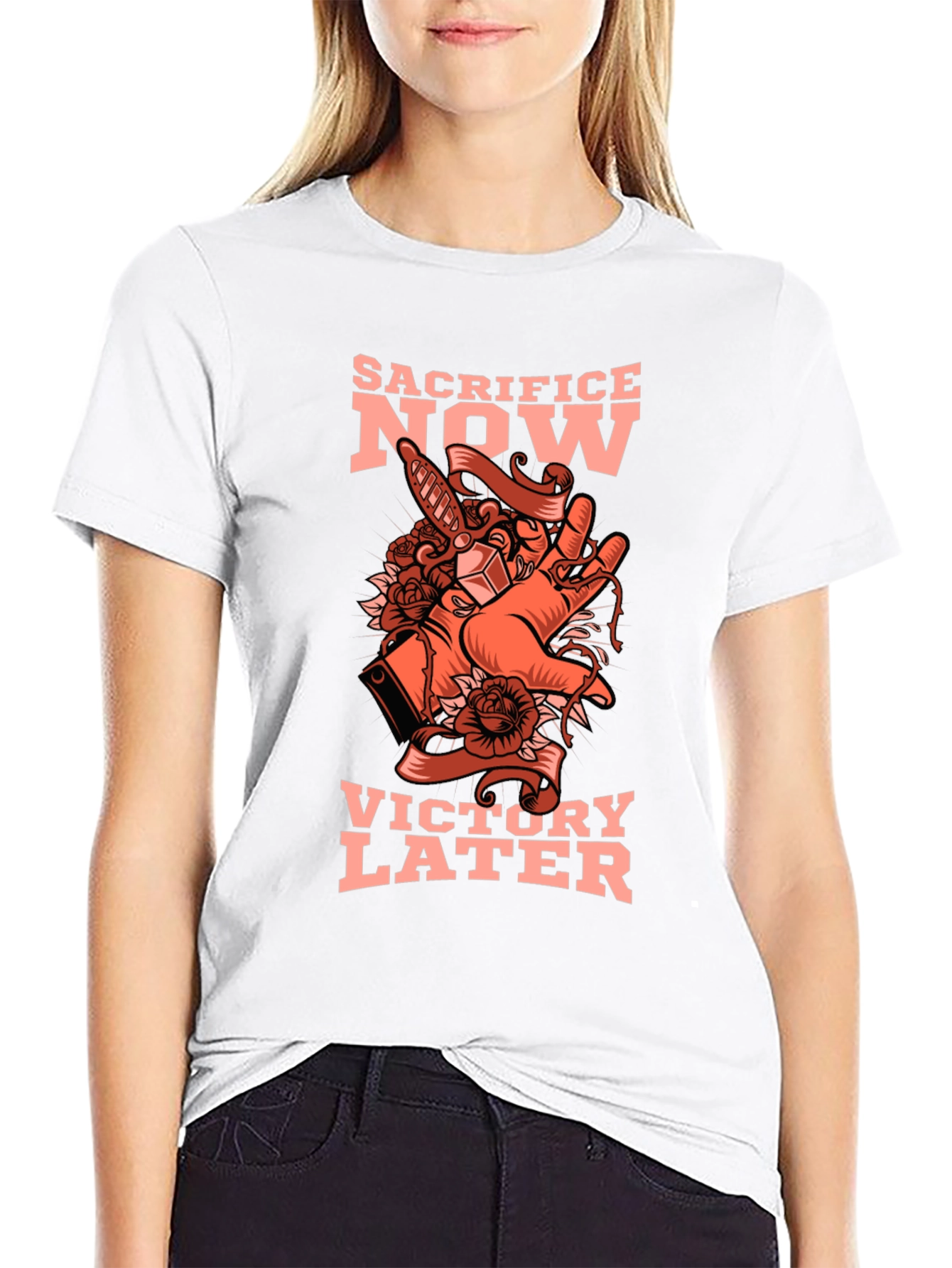 Sacrifice Now Victory Later Graphic Tee