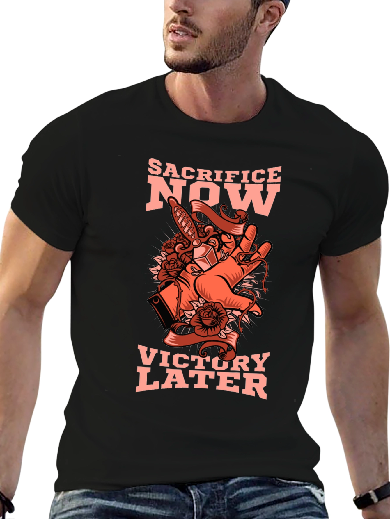 Sacrifice Now Victory Later Graphic Tee