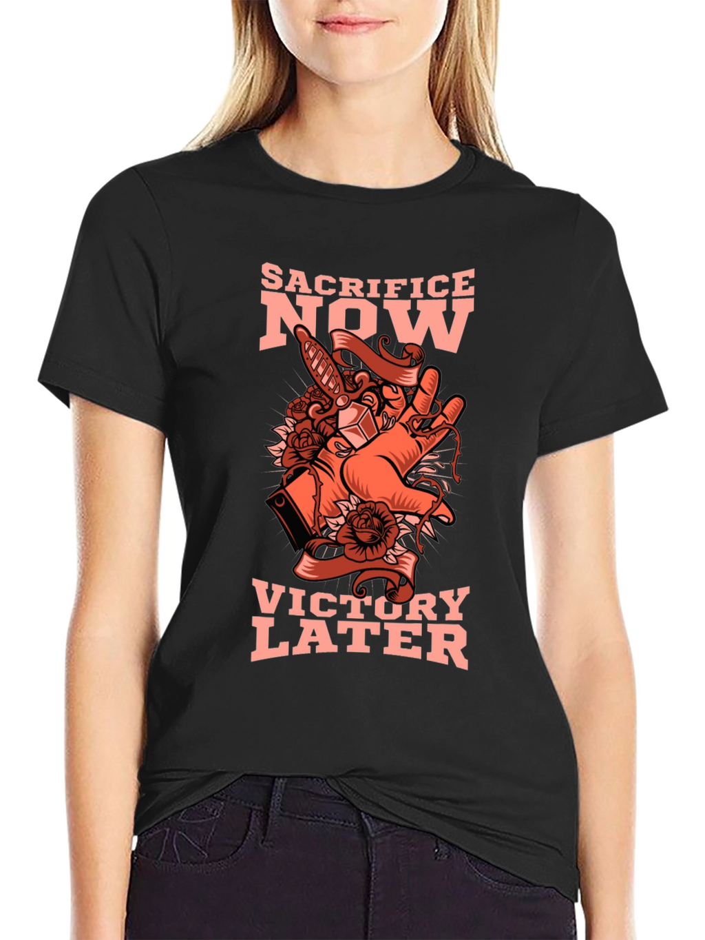 Sacrifice Now Victory Later Graphic Tee
