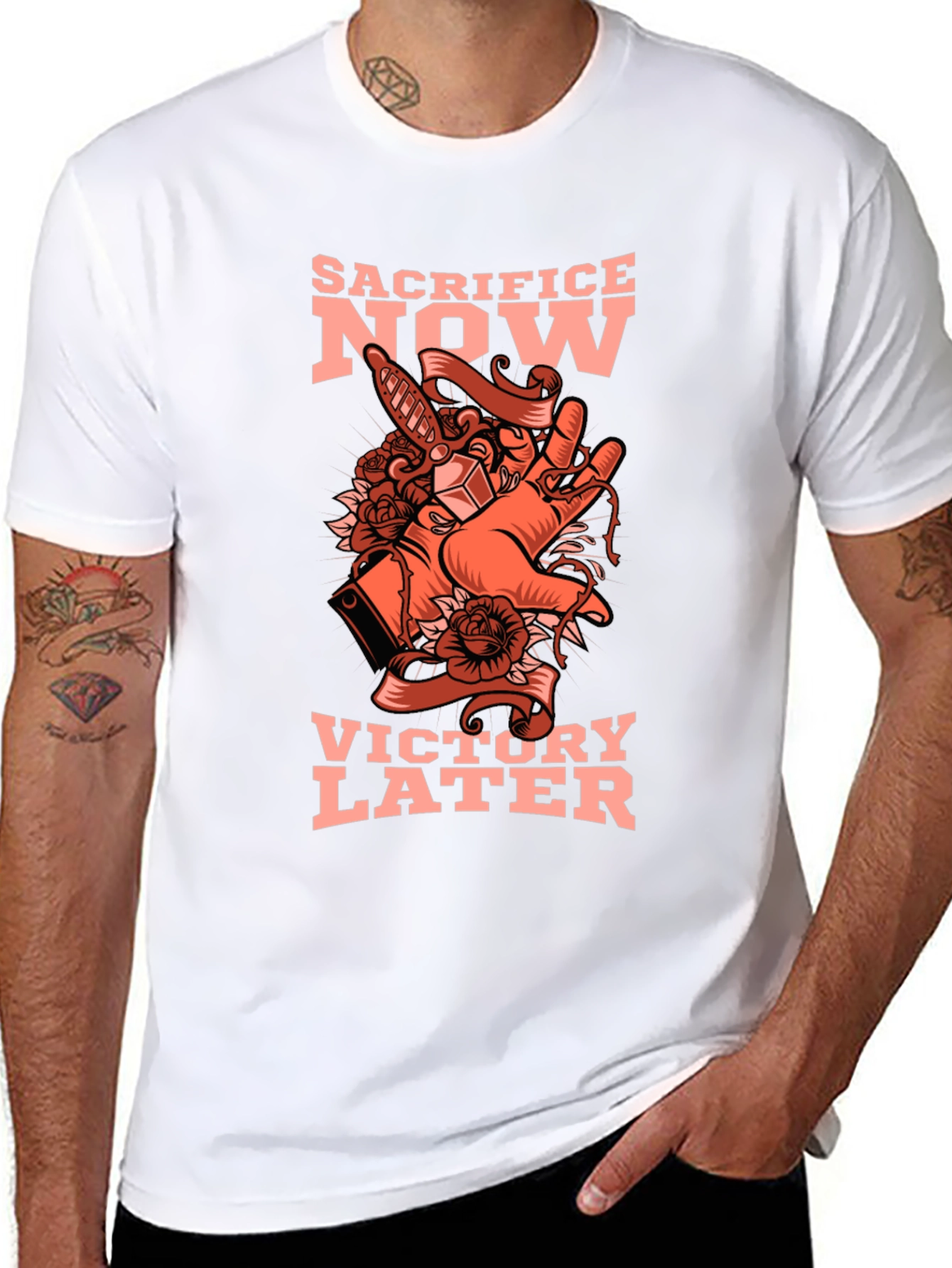 Sacrifice Now Victory Later Graphic Tee