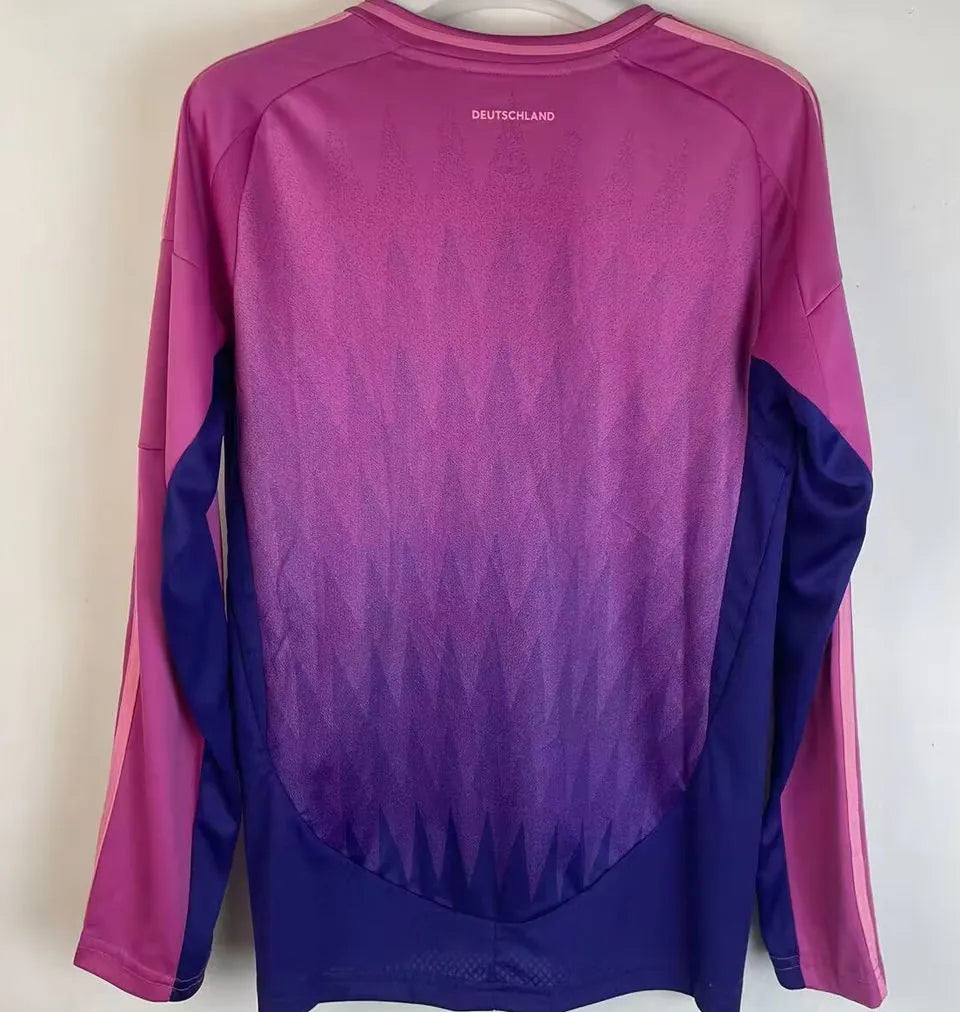 2024/25 Germany Away Pink Fans Long Sleeve Jersey Back