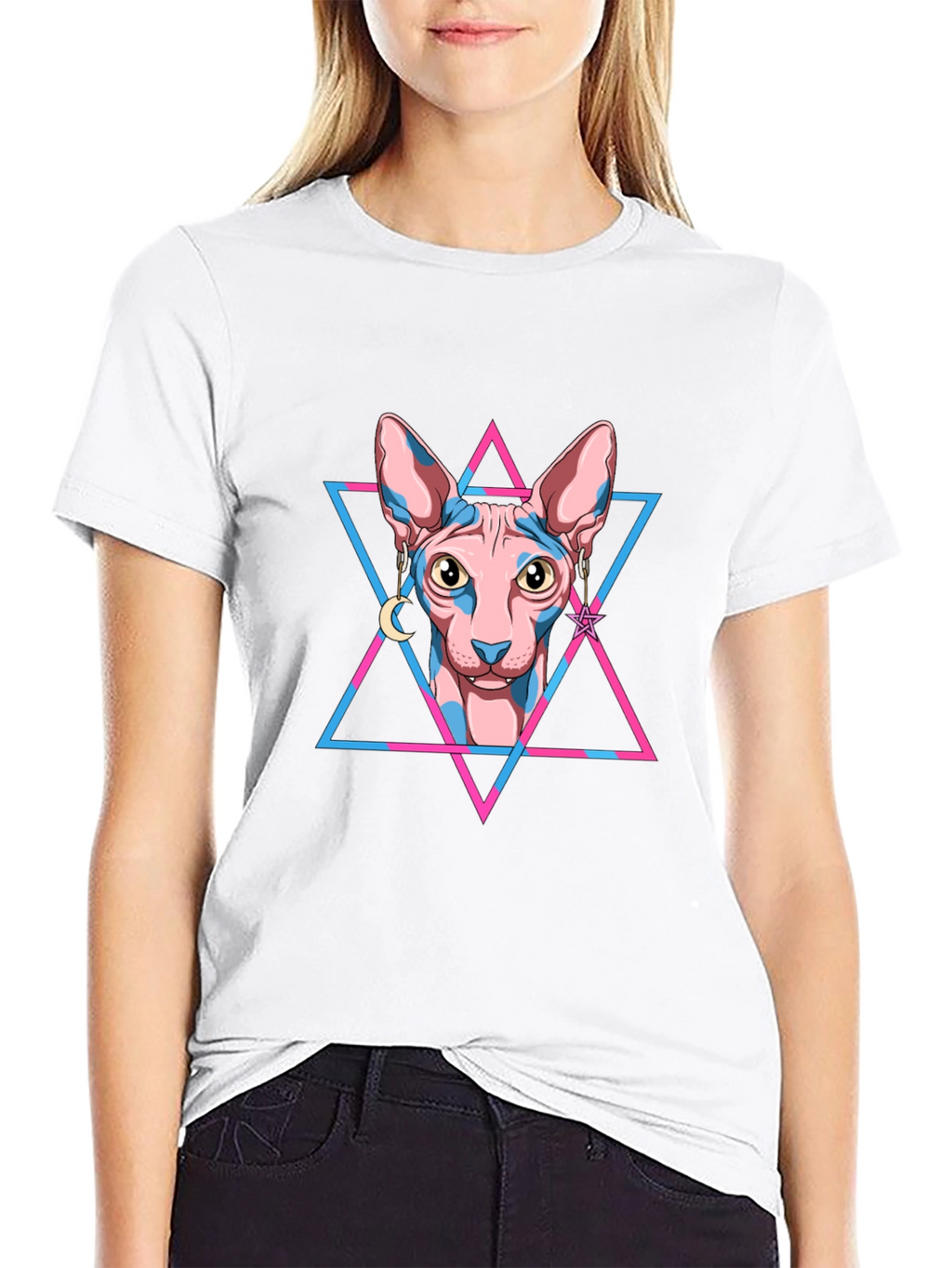 Sphynx Cat Graphic Tee