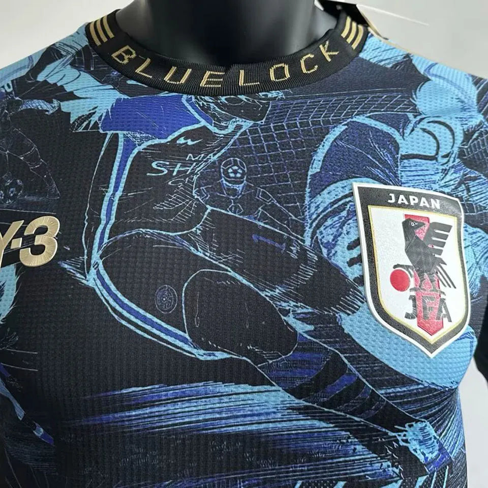 2025 Japan Y-3 Blue Player Version Jersey Detail 1