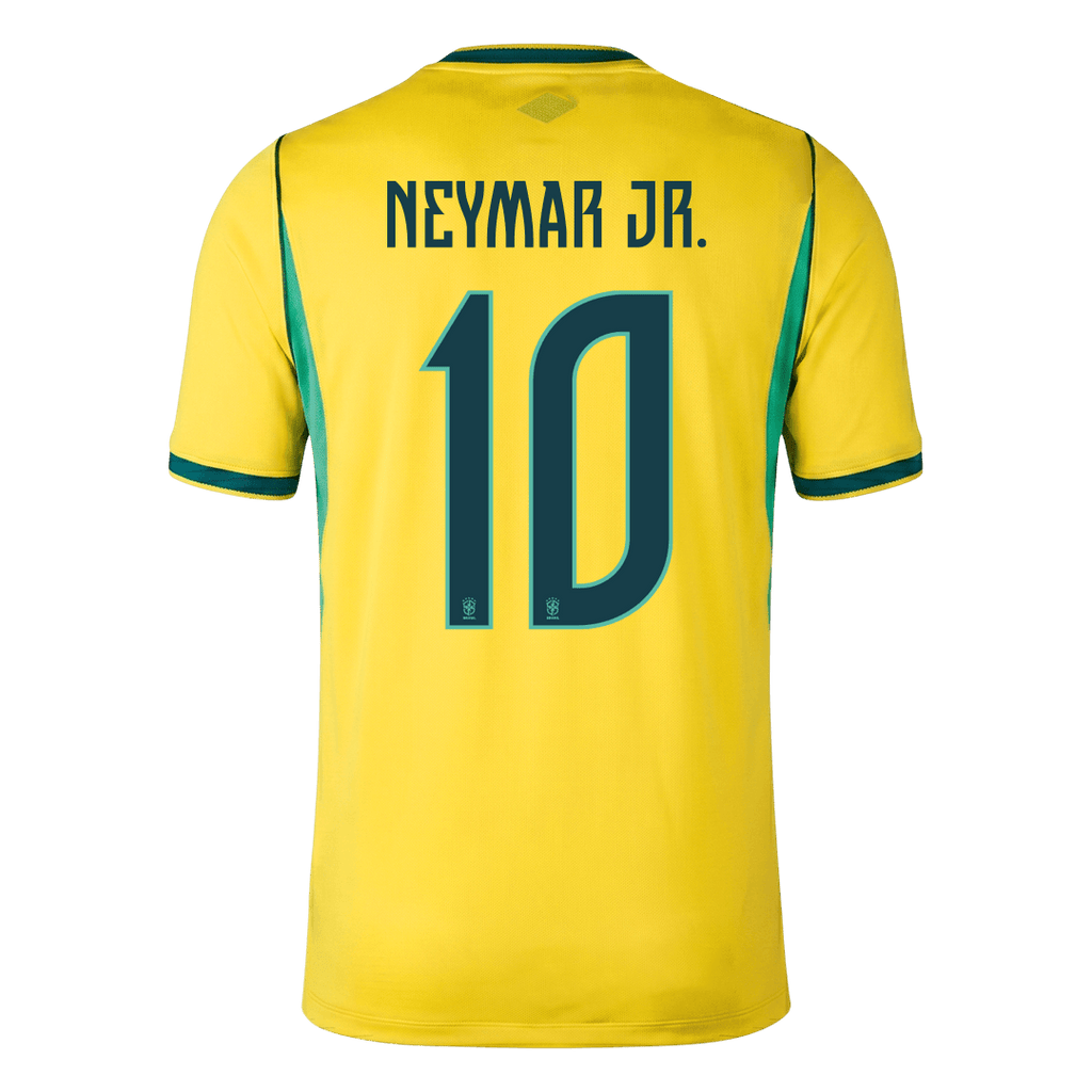 NEYMAR JR. #10 Brazil Home Soccer Jersey World Cup 2026 Yellow Image 3