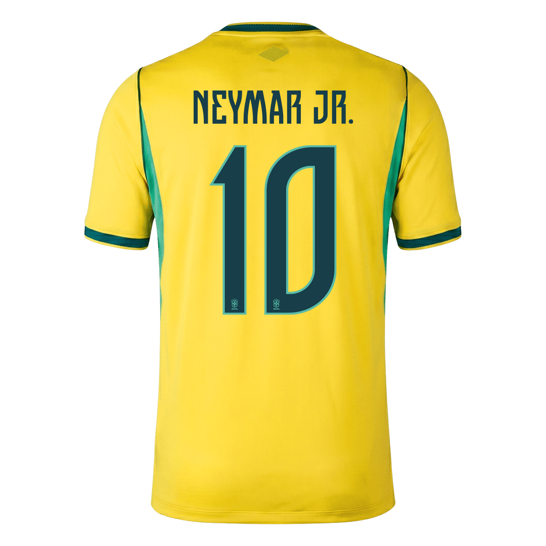 NEYMAR JR. #10 Brazil Home Soccer Jersey World Cup 2026 Yellow Image 3