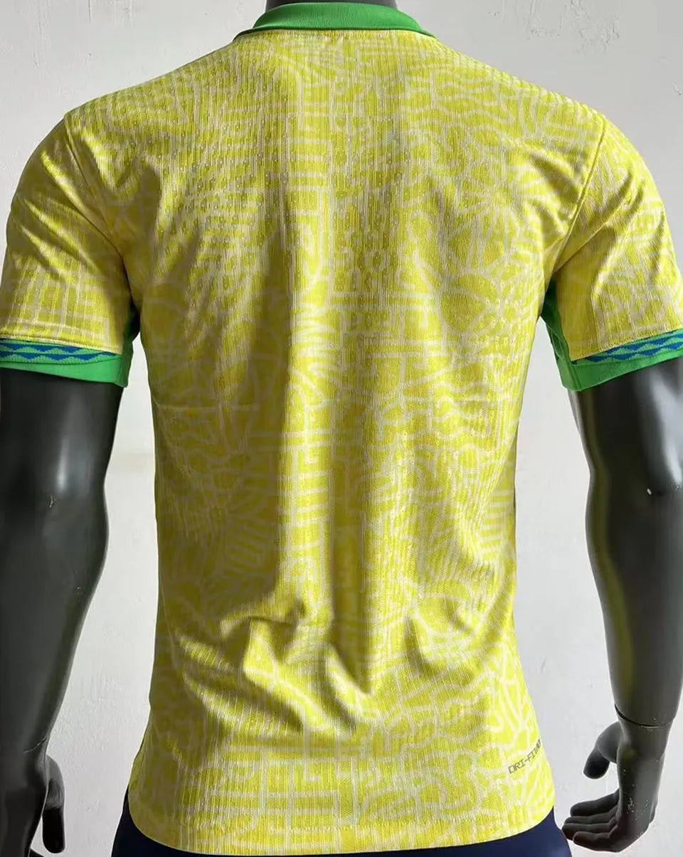 2024/25 Brazil Home Yellow Player Version Jersey Detail 2