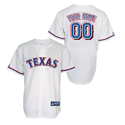 Men's Texas Rangers Custom Authentic Game Jerseys White
