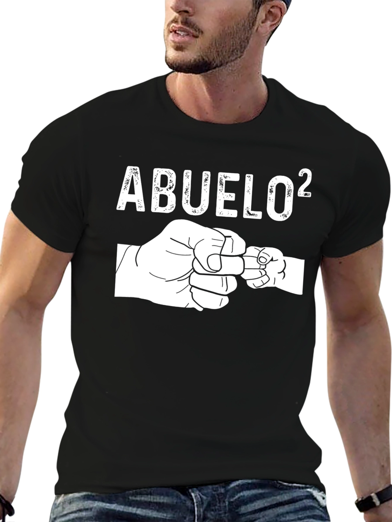 Abuelo Squared Black Graphic T-Shirt
