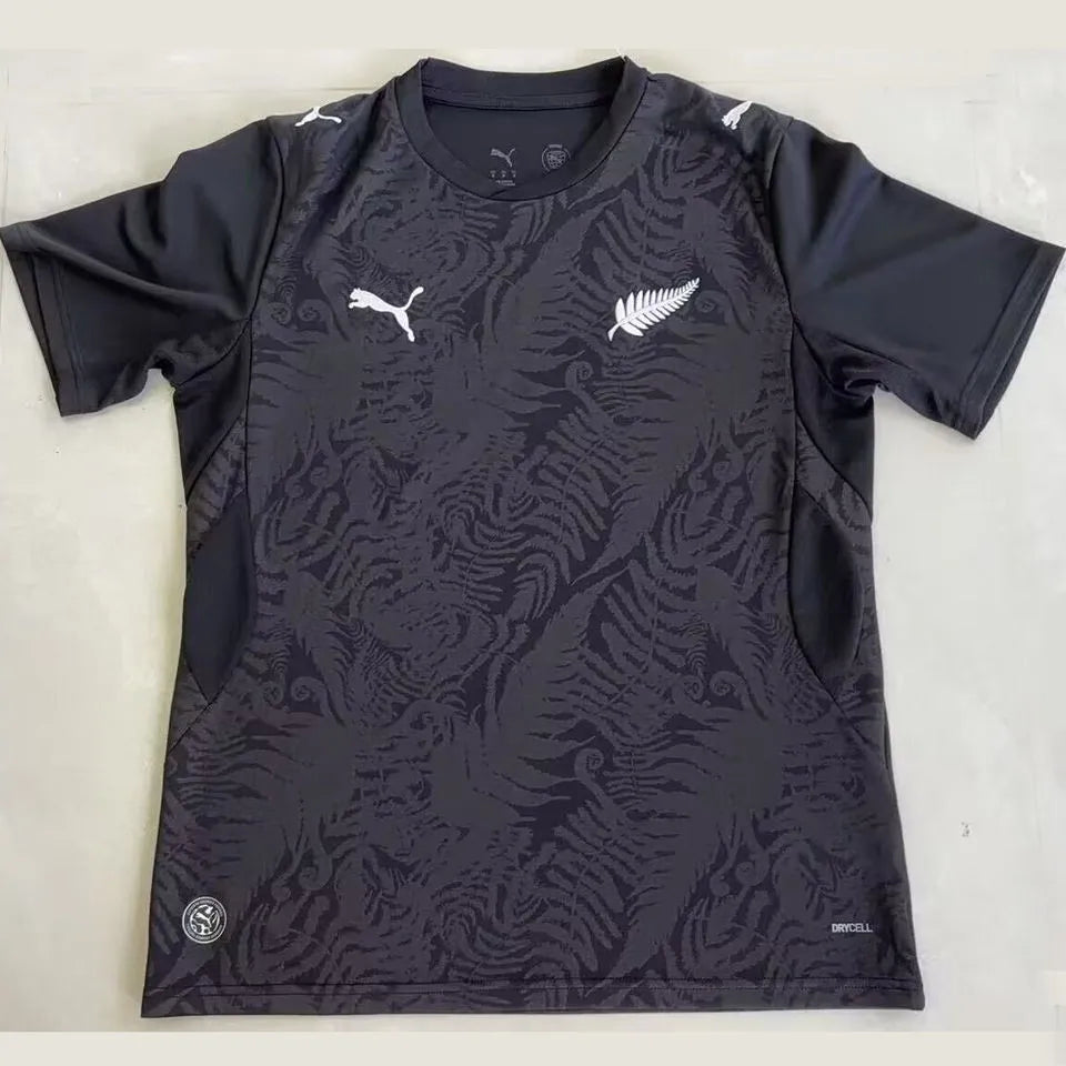 2026/27 New Zealand Away Black Fans Soccer Jersey (Have Right Patch 有右臂章 白底黑字） Back