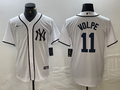 Men's New York Yankees Anthony Volpe #11 White Limited Game Jerseys