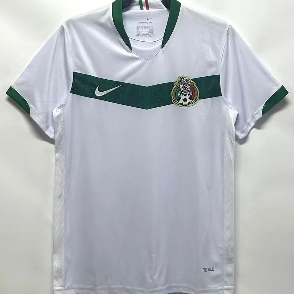 2006 Mexico Away White Retro Soccer Jersey Front
