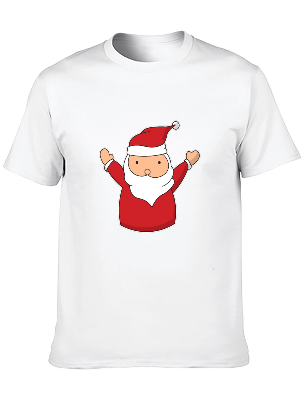 Festive Santa Claus Graphic Tee - Black